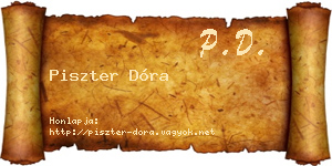 Piszter Dóra névjegykártya
